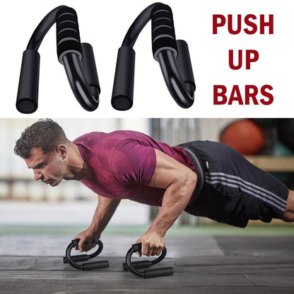 S-Shaped Push-Up Bars - Non-Slip Fitness Grips